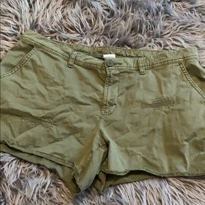 Army green shorts